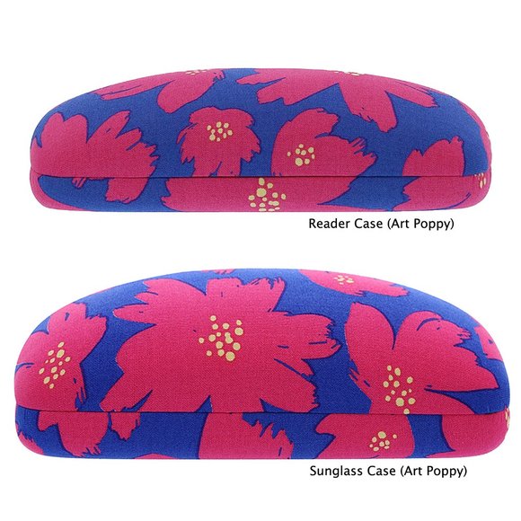 Vera Bradley Clamshell Eyeglass Case - Art Poppies - Picture 1 of 7